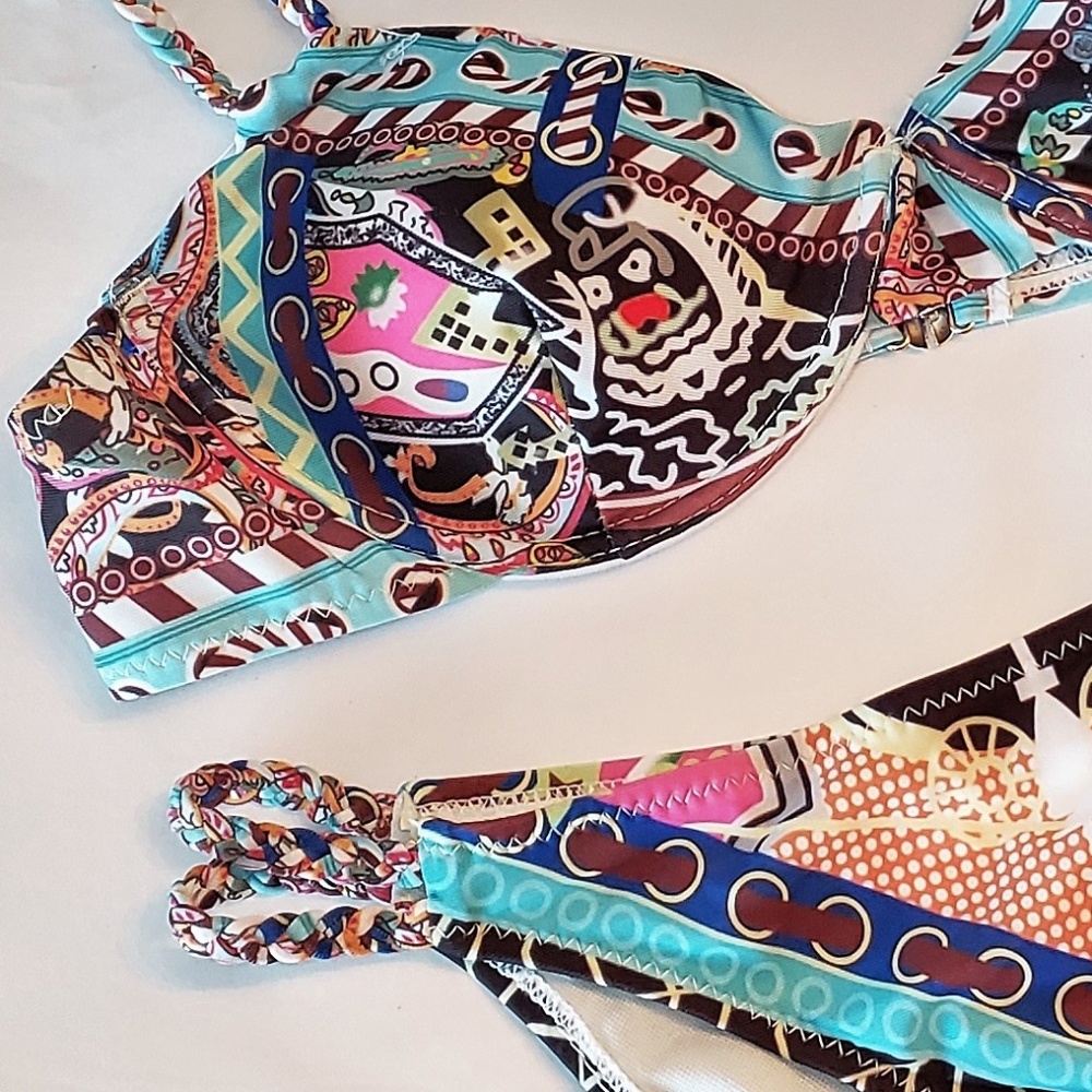 LAST ONE! NWT Tribal Boho Bikini, M - Picture 6 of 7